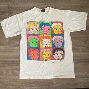 VTG Betty Boop color blocks t-shirt size L